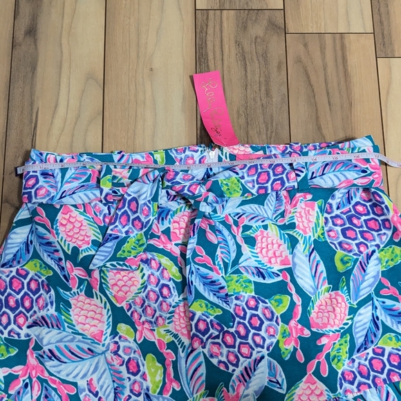 NWT! Lilly Pulitzer Debbie Skirt Maldives Green Turtle Wave Size 14 - Picture 12 of 14